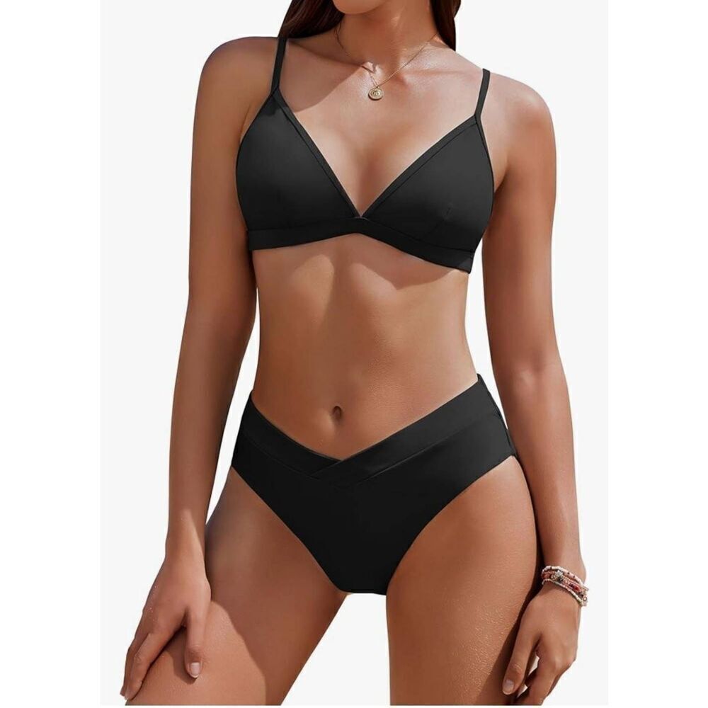 AI'MAGE Womens XL Sexy Triangle Bikini Set High Cut Bathing Two Piece Swimsuit